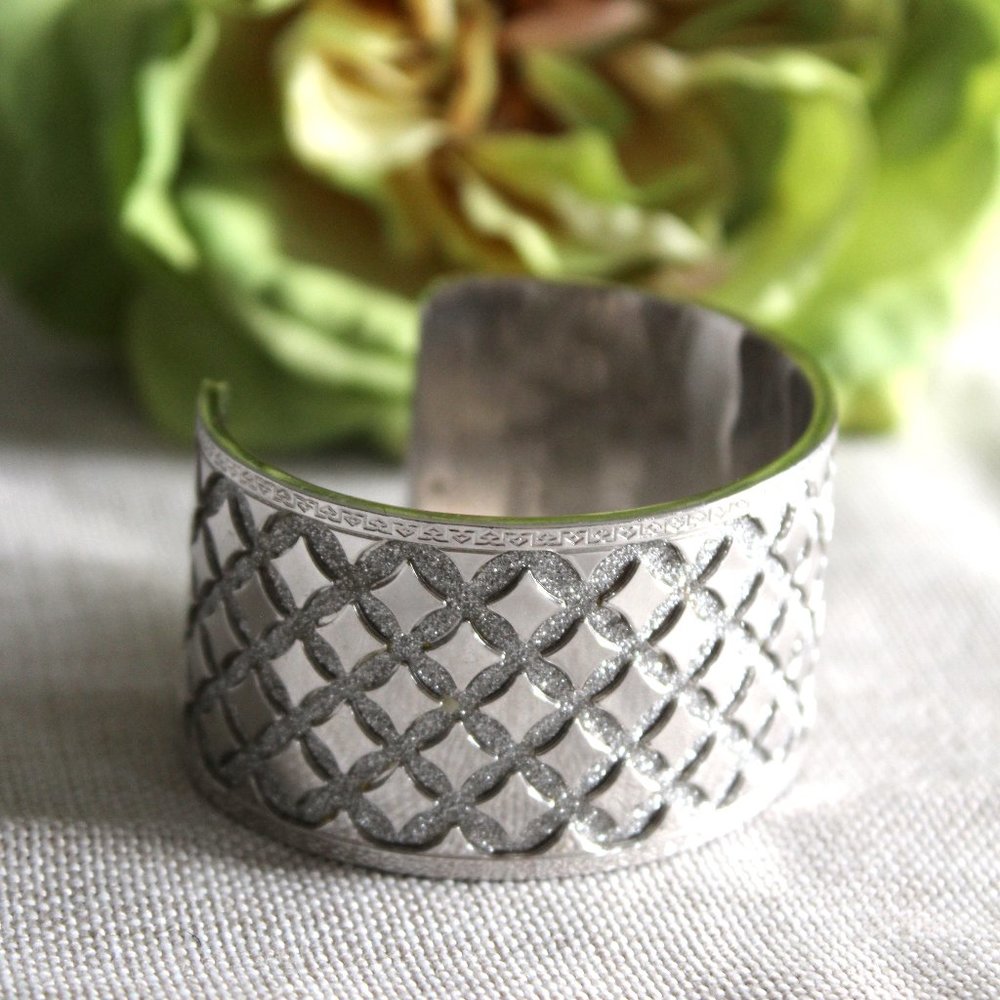 REBECCA Italian Made Steel Cuff Bracelet